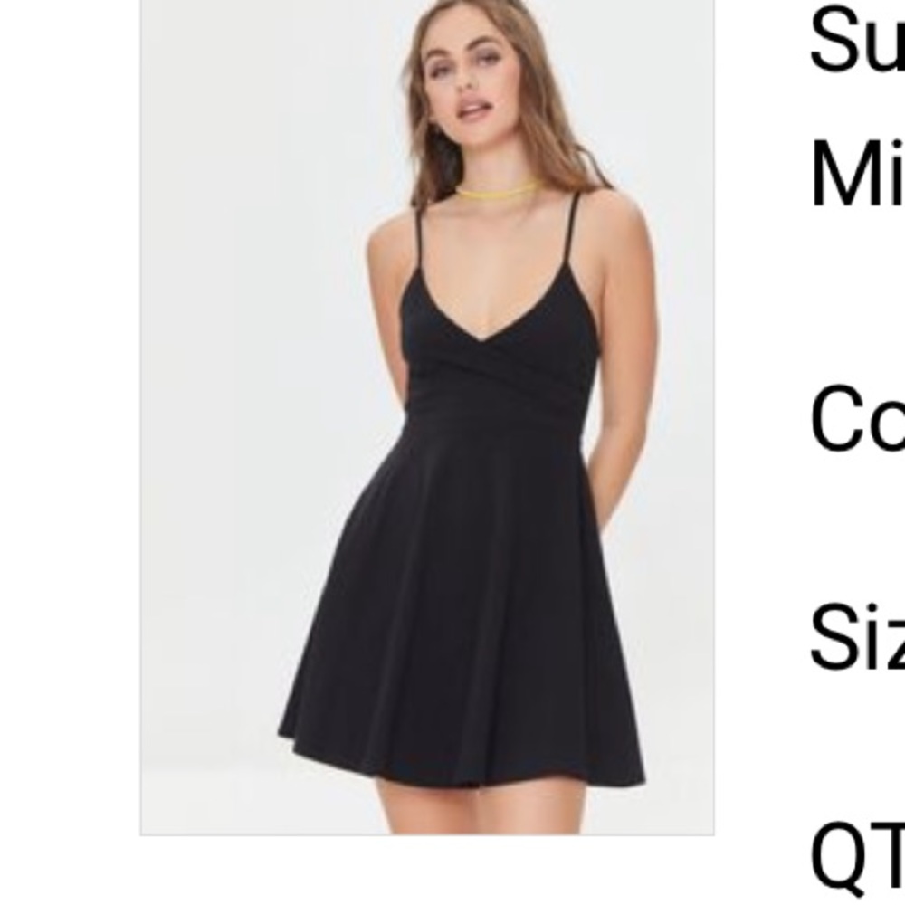 Surplice Skater mini dress